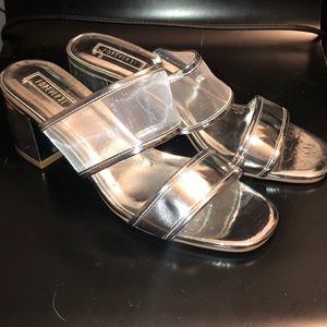 Silver Mesh Heels
